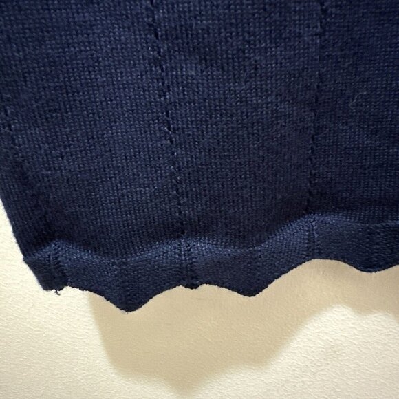 2/$30 Devotion by Cyrus Sleeveless Knit Top Size L Navy Nautical New England - Picture 6 of 9
